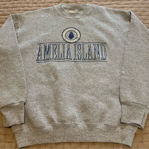 Vintage Amelia Island Fernandina Beach Crewneck Sweatshirt Size Medium